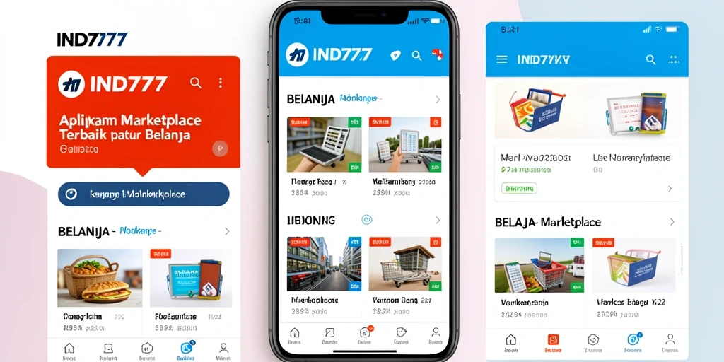 Antarmuka IND777 menampilkan kategori produk yang jelas dan menarik.