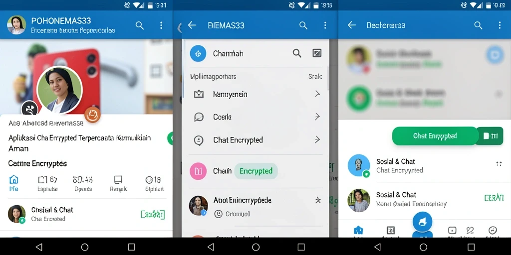 Antarmuka POHONEMAS33 yang user-friendly untuk chatting aman.